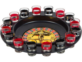 Techblaze Game Night Shot Glass Roulette Drinking Game Set 16 Pieces 